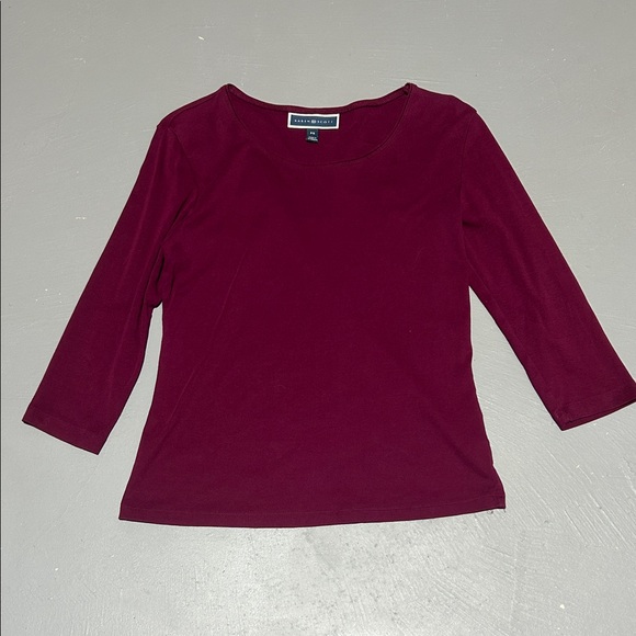 Karen Scott Tops - Karen Scott Plum Colored Long Sleeve Shirt (Women’s Petite Small)